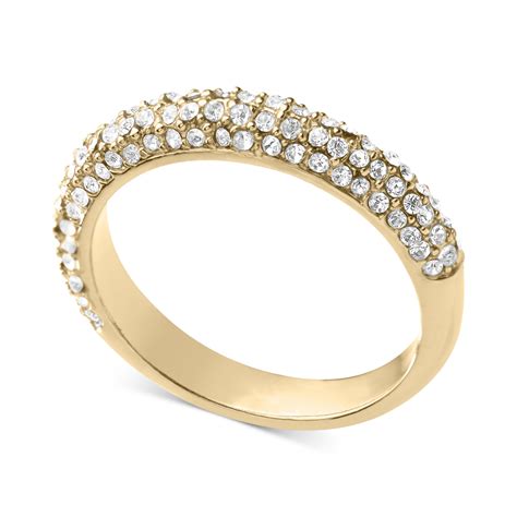 gold plated michael kors band|michael kors women's ring.